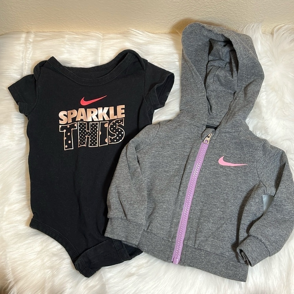 Nike Onesie Zipper Sweatshirt Hoodie Set